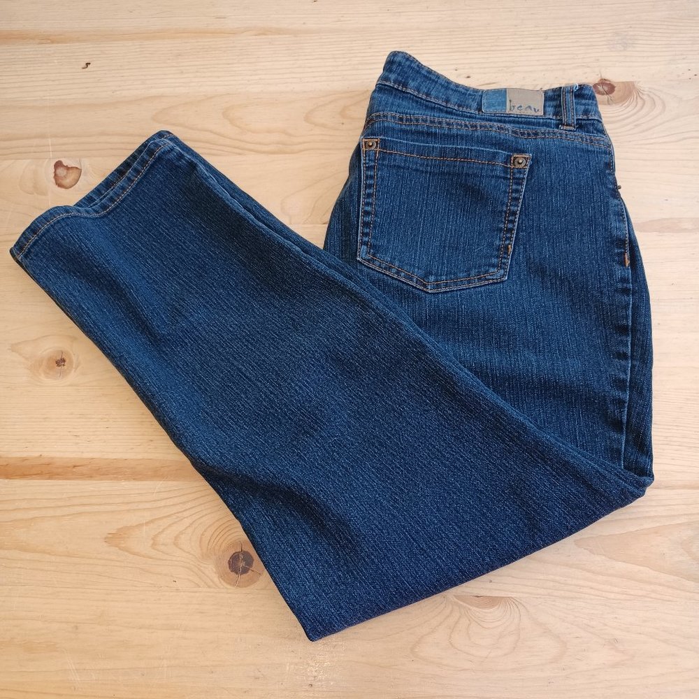 Beau Blue Jeans - 5 pockets - rivets, button fly with zipper (3165)